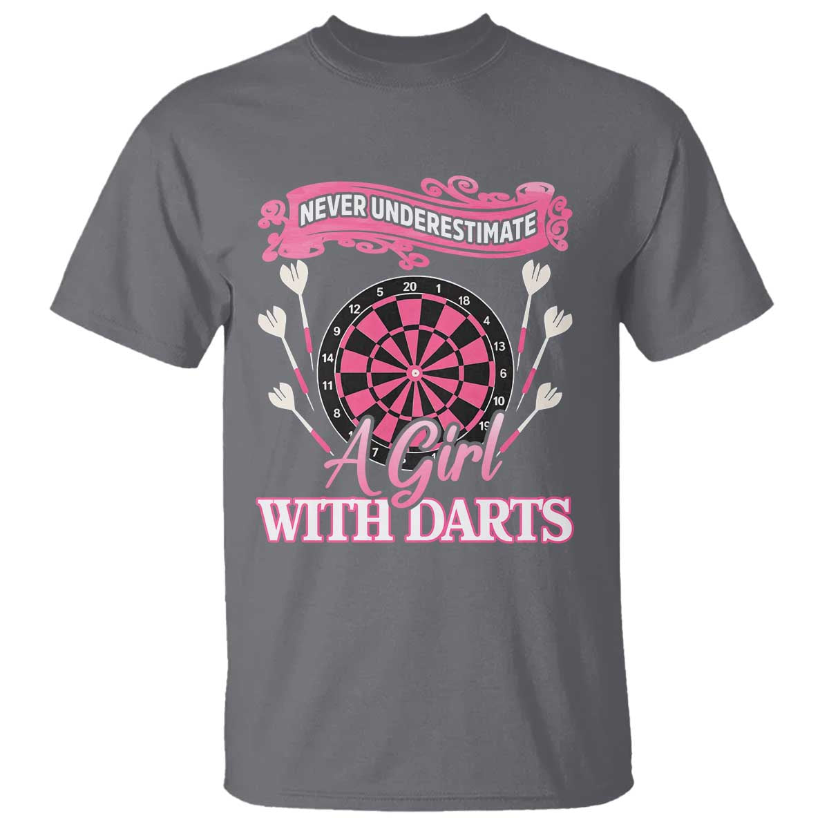 Never Underestimate A Girl Dart Player Gift Idea T Shirt - Wonder Print Shop