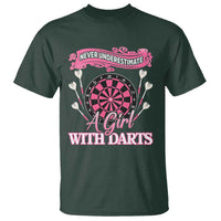 Never Underestimate A Girl Dart Player Gift Idea T Shirt - Wonder Print Shop