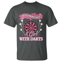 Never Underestimate A Girl Dart Player Gift Idea T Shirt - Wonder Print Shop