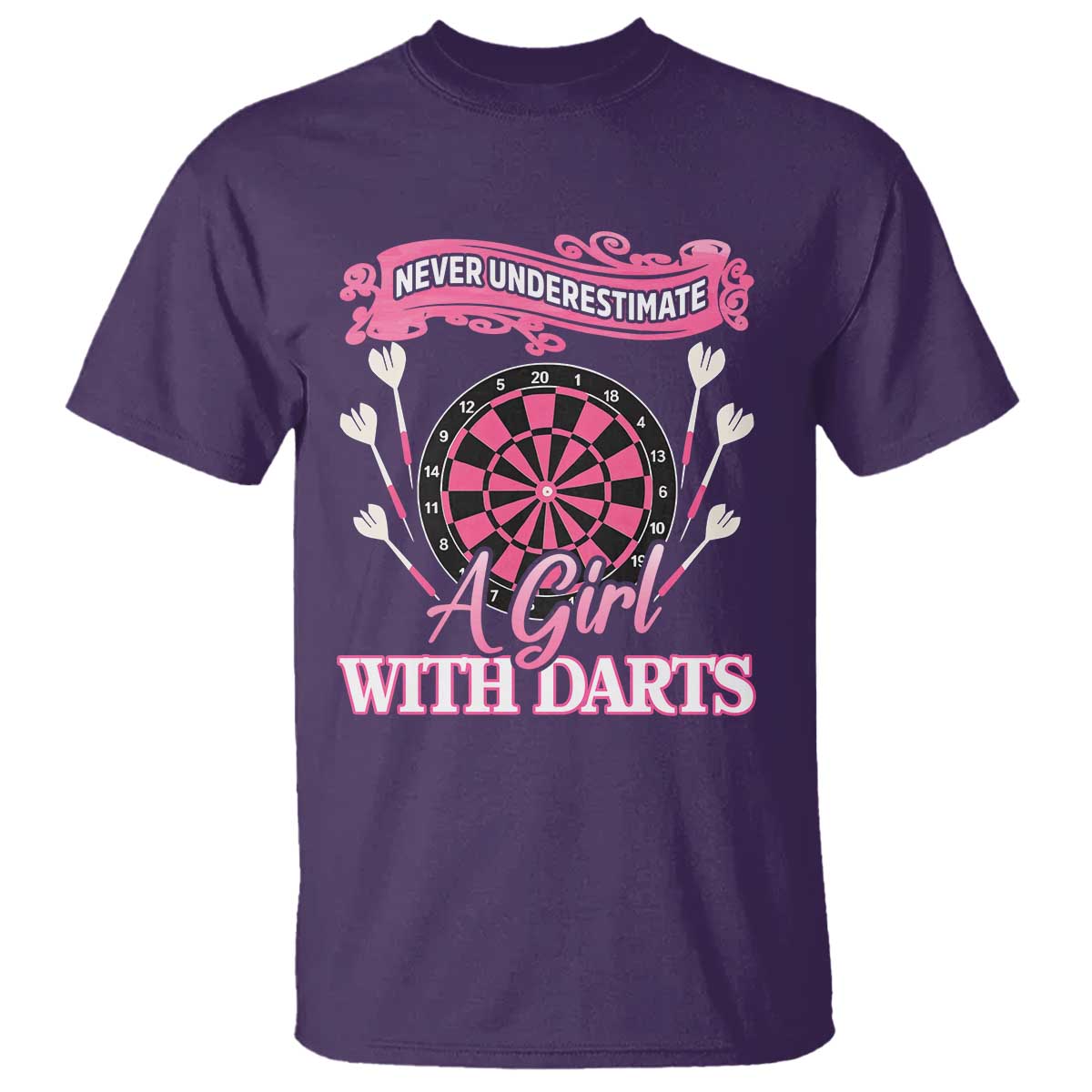 Never Underestimate A Girl Dart Player Gift Idea T Shirt - Wonder Print Shop
