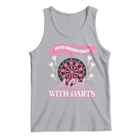Never Underestimate A Girl Dart Player Gift Idea Tank Top - Wonder Print Shop