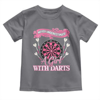 Never Underestimate A Girl Dart Player Gift Idea Toddler T Shirt - Wonder Print Shop