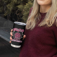 Never Underestimate A Girl Dart Player Gift Idea Tumbler Cup - Wonder Print Shop