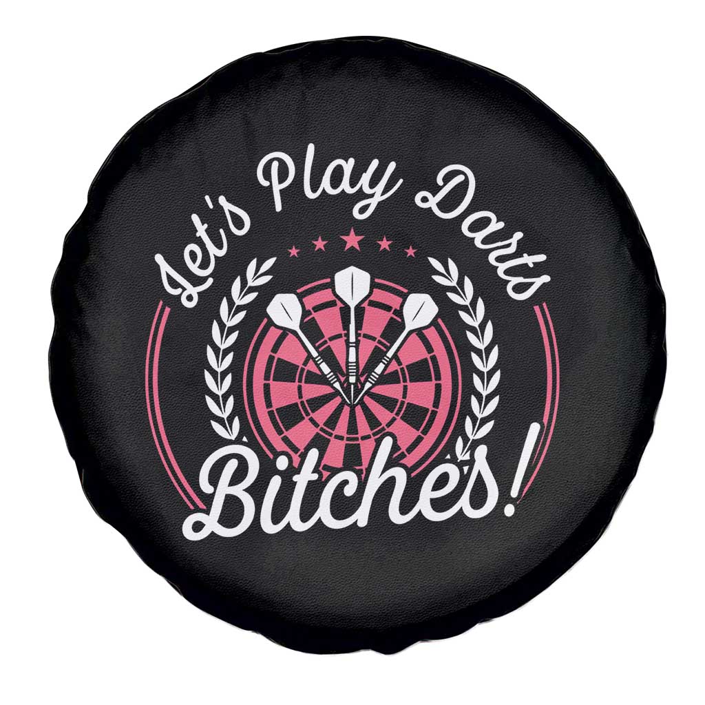 Lets Play Darts Bitches Spare Tire Cover Funny Female Dartist Gift - Wonder Print Shop
