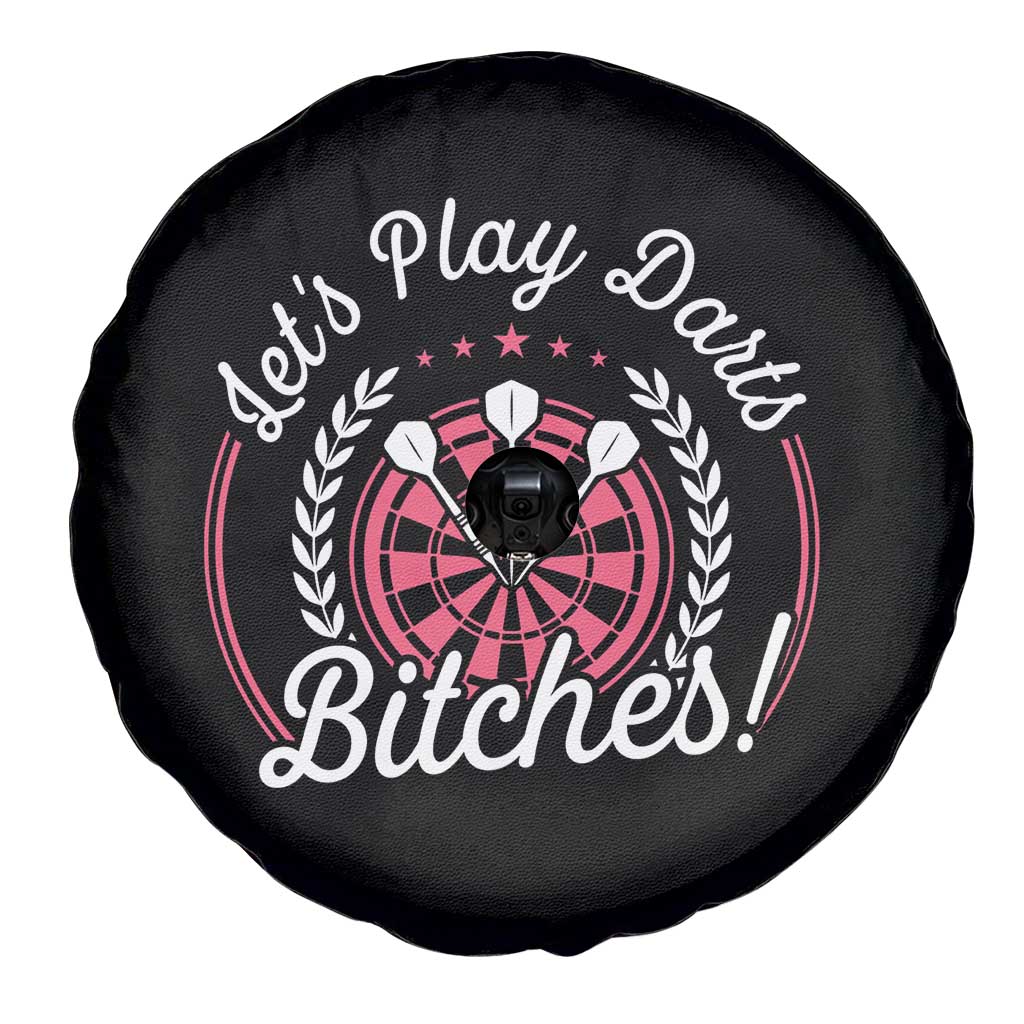 Lets Play Darts Bitches Spare Tire Cover Funny Female Dartist Gift - Wonder Print Shop