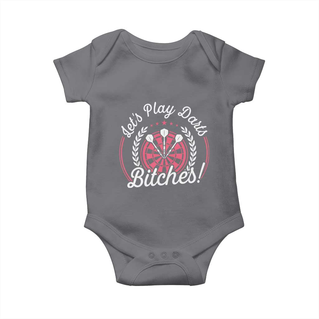 Lets Play Darts Bitches Baby Onesie Funny Female Dartist Gift - Wonder Print Shop