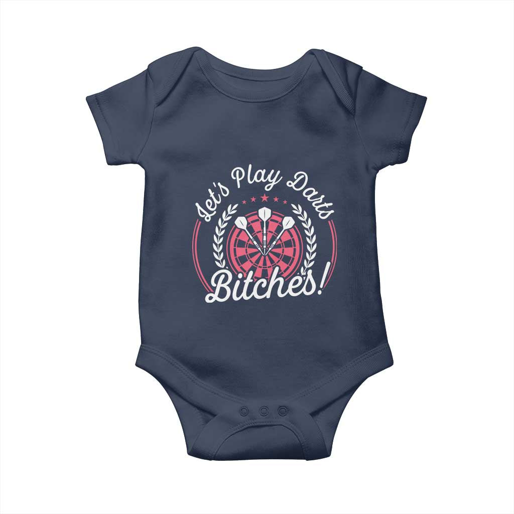 Lets Play Darts Bitches Baby Onesie Funny Female Dartist Gift - Wonder Print Shop