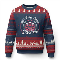 Lets Play Darts Bitches Ugly Christmas Sweater Funny Female Dartist Gift - Wonder Print Shop