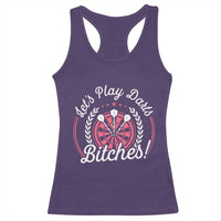 Lets Play Darts Bitches Racerback Tank Top Funny Female Dartist Gift - Wonder Print Shop