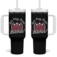 Lets Play Darts Bitches Tumbler With Handle Funny Female Dartist Gift - Wonder Print Shop