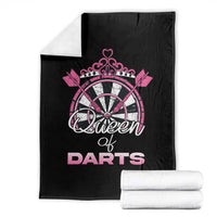 Queen Of Darts Throw Blanket Funny Dart Gift For Women - Wonder Print Shop