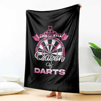 Queen Of Darts Throw Blanket Funny Dart Gift For Women - Wonder Print Shop
