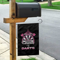 Queen Of Darts Garden Flag Funny Dart Gift For Women - Wonder Print Shop