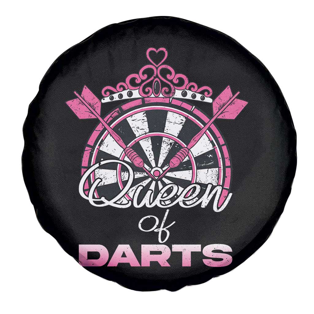 Queen Of Darts Spare Tire Cover Funny Dart Gift For Women - Wonder Print Shop
