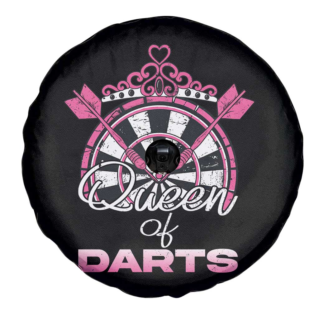 Queen Of Darts Spare Tire Cover Funny Dart Gift For Women - Wonder Print Shop