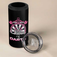 Queen Of Darts 4 in 1 Can Cooler Tumbler Funny Dart Gift For Women - Wonder Print Shop