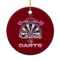 Queen Of Darts Ceramic Ornament Funny Dart Gift For Women - Wonder Print Shop