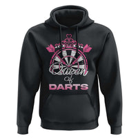 Queen Of Darts Hoodie Funny Dart Gift For Women - Wonder Print Shop