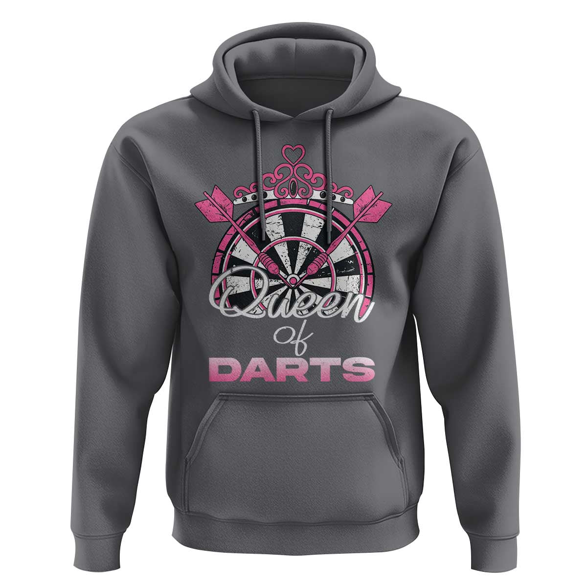 Queen Of Darts Hoodie Funny Dart Gift For Women - Wonder Print Shop