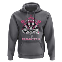 Queen Of Darts Hoodie Funny Dart Gift For Women - Wonder Print Shop
