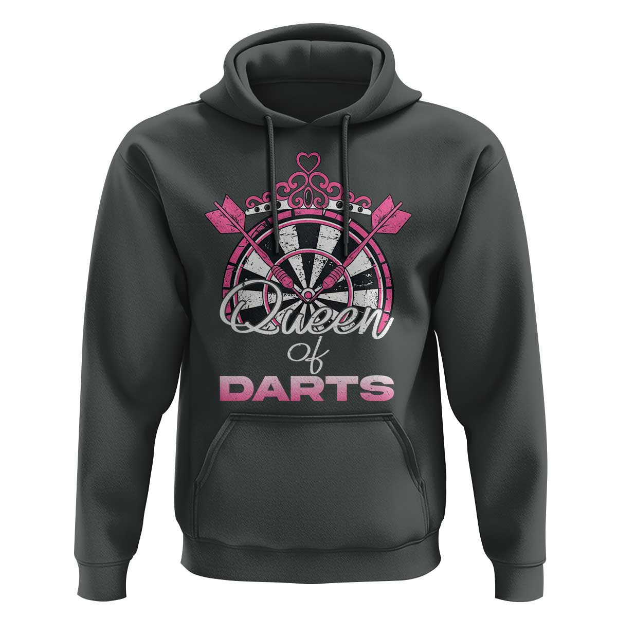 Queen Of Darts Hoodie Funny Dart Gift For Women - Wonder Print Shop
