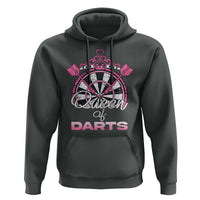 Queen Of Darts Hoodie Funny Dart Gift For Women - Wonder Print Shop