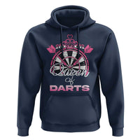 Queen Of Darts Hoodie Funny Dart Gift For Women - Wonder Print Shop