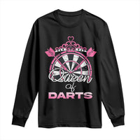 Queen Of Darts Long Sleeve Shirt Funny Dart Gift For Women - Wonder Print Shop
