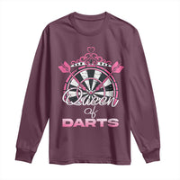 Queen Of Darts Long Sleeve Shirt Funny Dart Gift For Women - Wonder Print Shop