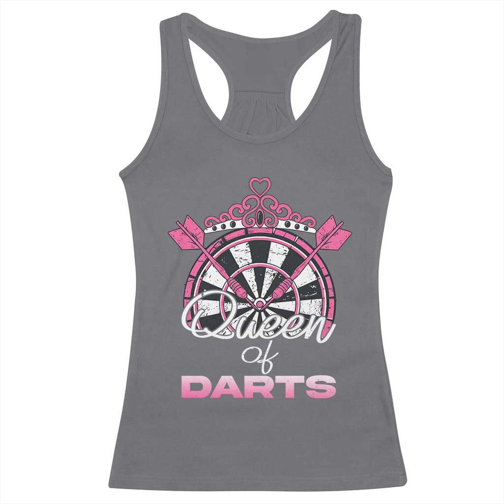 Queen Of Darts Racerback Tank Top Funny Dart Gift For Women - Wonder Print Shop