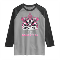 Queen Of Darts Raglan Shirt Funny Dart Gift For Women - Wonder Print Shop