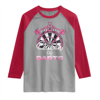 Queen Of Darts Raglan Shirt Funny Dart Gift For Women - Wonder Print Shop