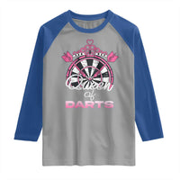 Queen Of Darts Raglan Shirt Funny Dart Gift For Women - Wonder Print Shop