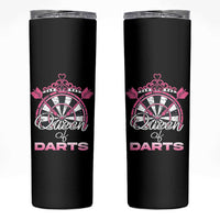 Queen Of Darts Skinny Tumbler Funny Dart Gift For Women - Wonder Print Shop
