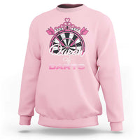 Queen Of Darts Sweatshirt Funny Dart Gift For Women - Wonder Print Shop
