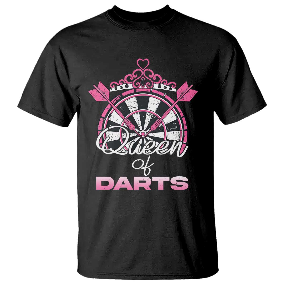 Queen Of Darts T Shirt Funny Dart Gift For Women - Wonder Print Shop