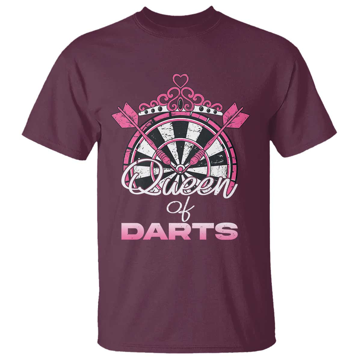 Queen Of Darts T Shirt Funny Dart Gift For Women - Wonder Print Shop