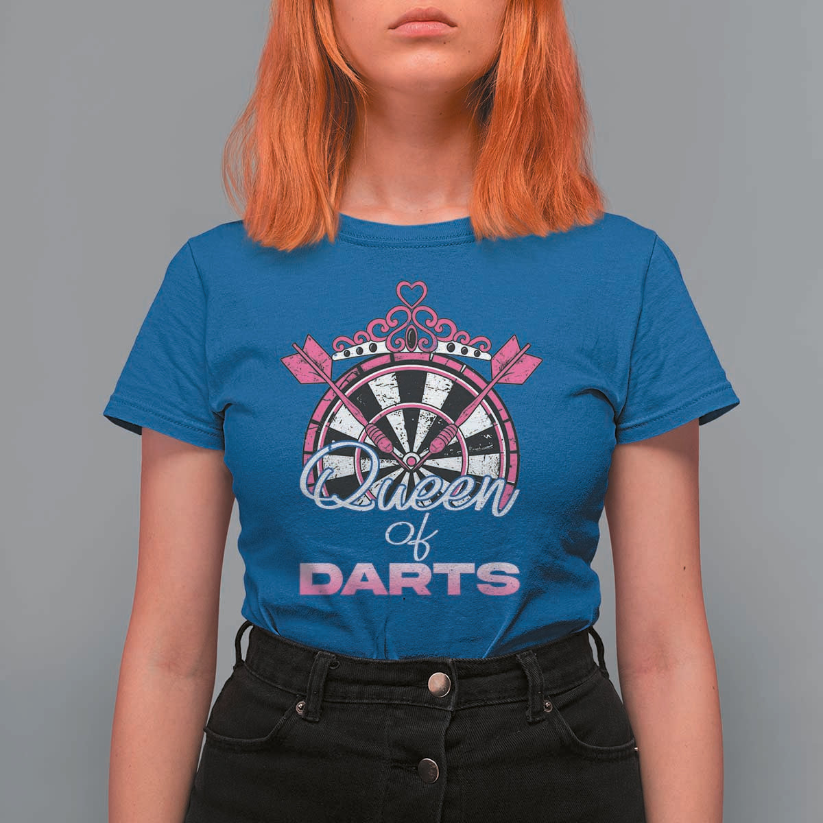 Queen Of Darts T Shirt For Women Funny Dart Gift For Women - Wonder Print Shop