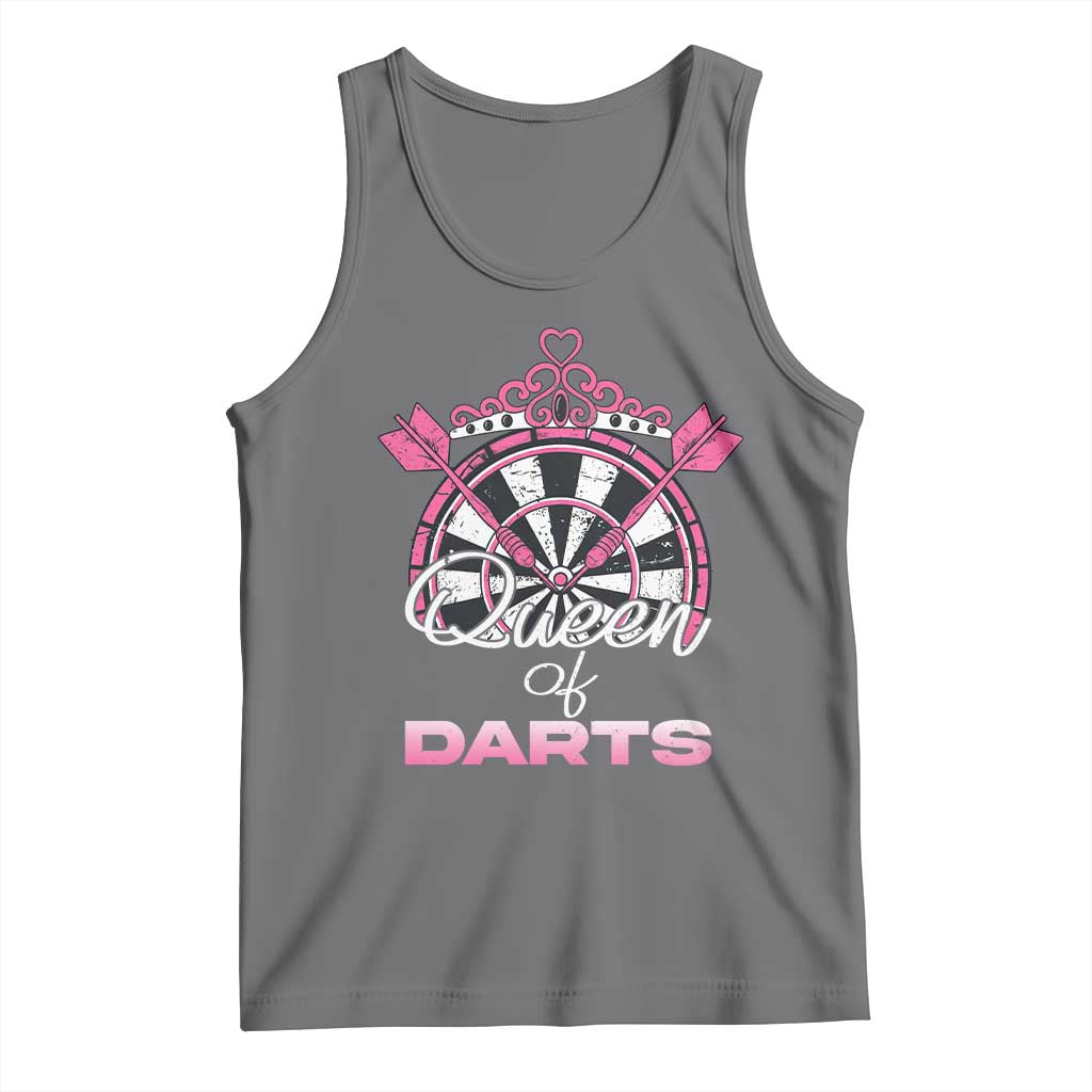 Queen Of Darts Tank Top Funny Dart Gift For Women - Wonder Print Shop