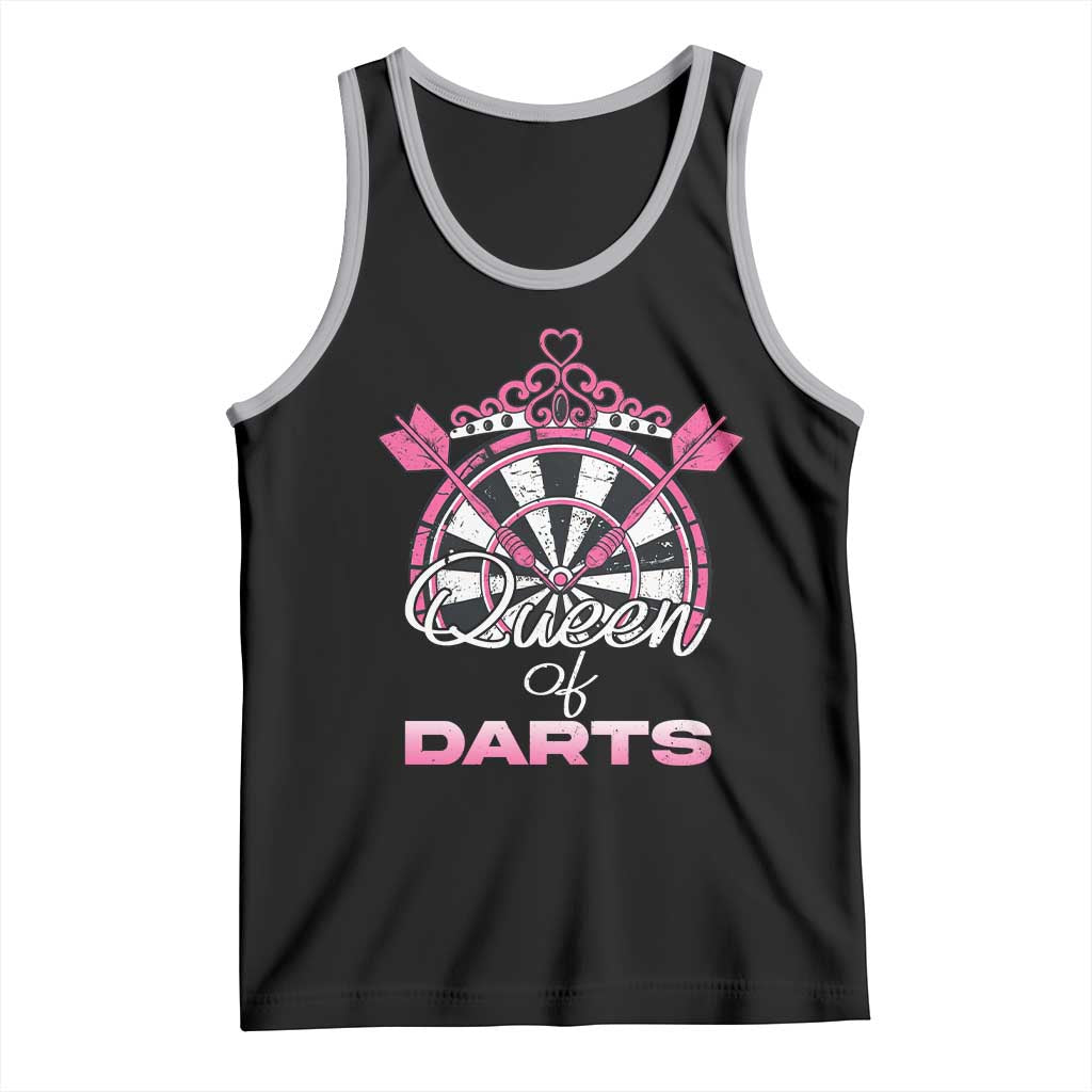 Queen Of Darts Tank Top Funny Dart Gift For Women - Wonder Print Shop
