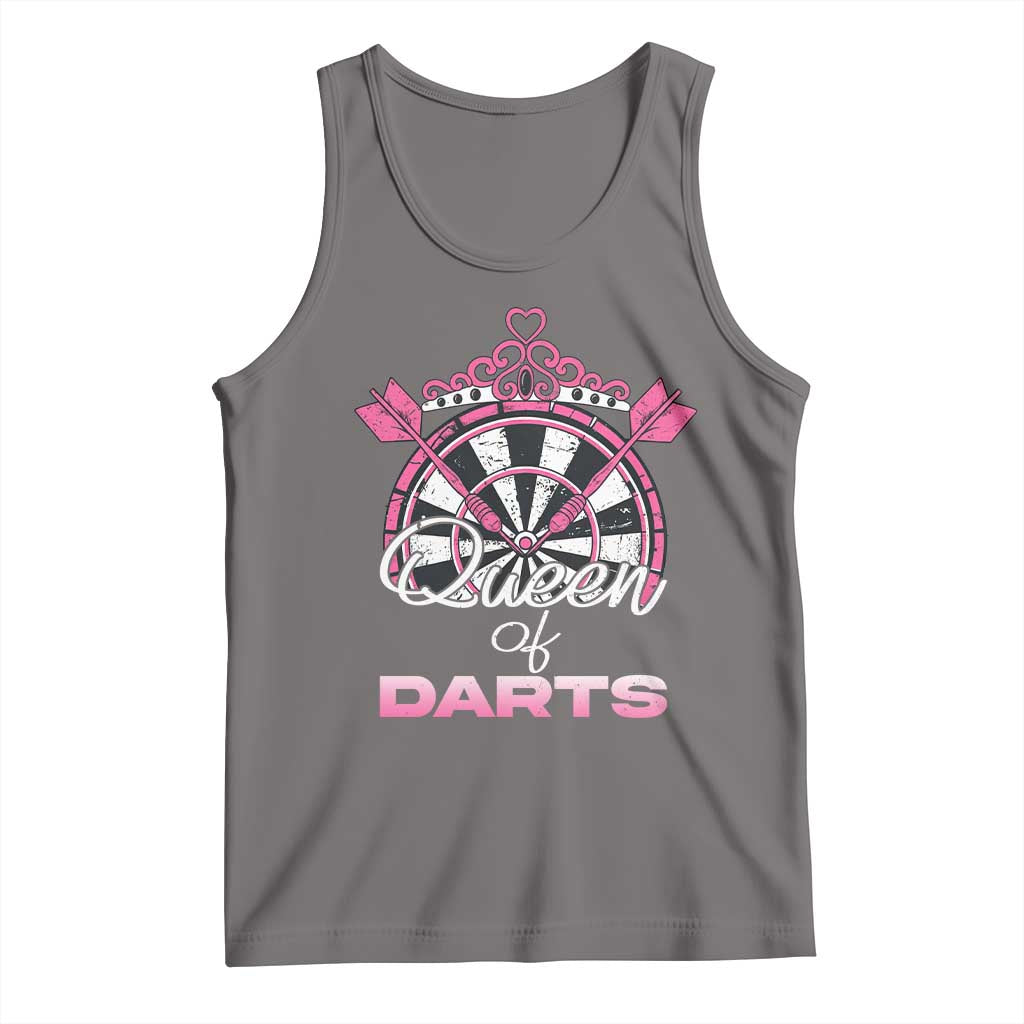 Queen Of Darts Tank Top Funny Dart Gift For Women - Wonder Print Shop