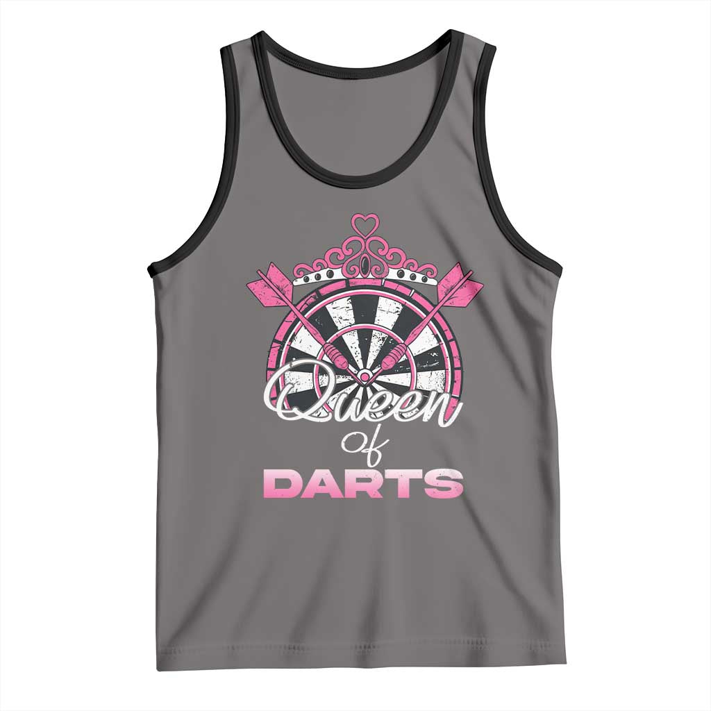 Queen Of Darts Tank Top Funny Dart Gift For Women - Wonder Print Shop