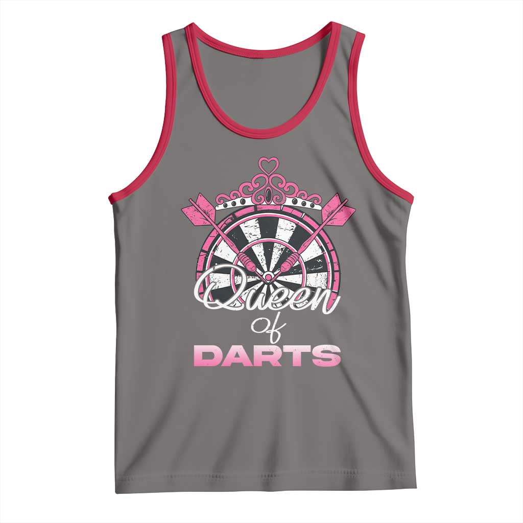 Queen Of Darts Tank Top Funny Dart Gift For Women - Wonder Print Shop