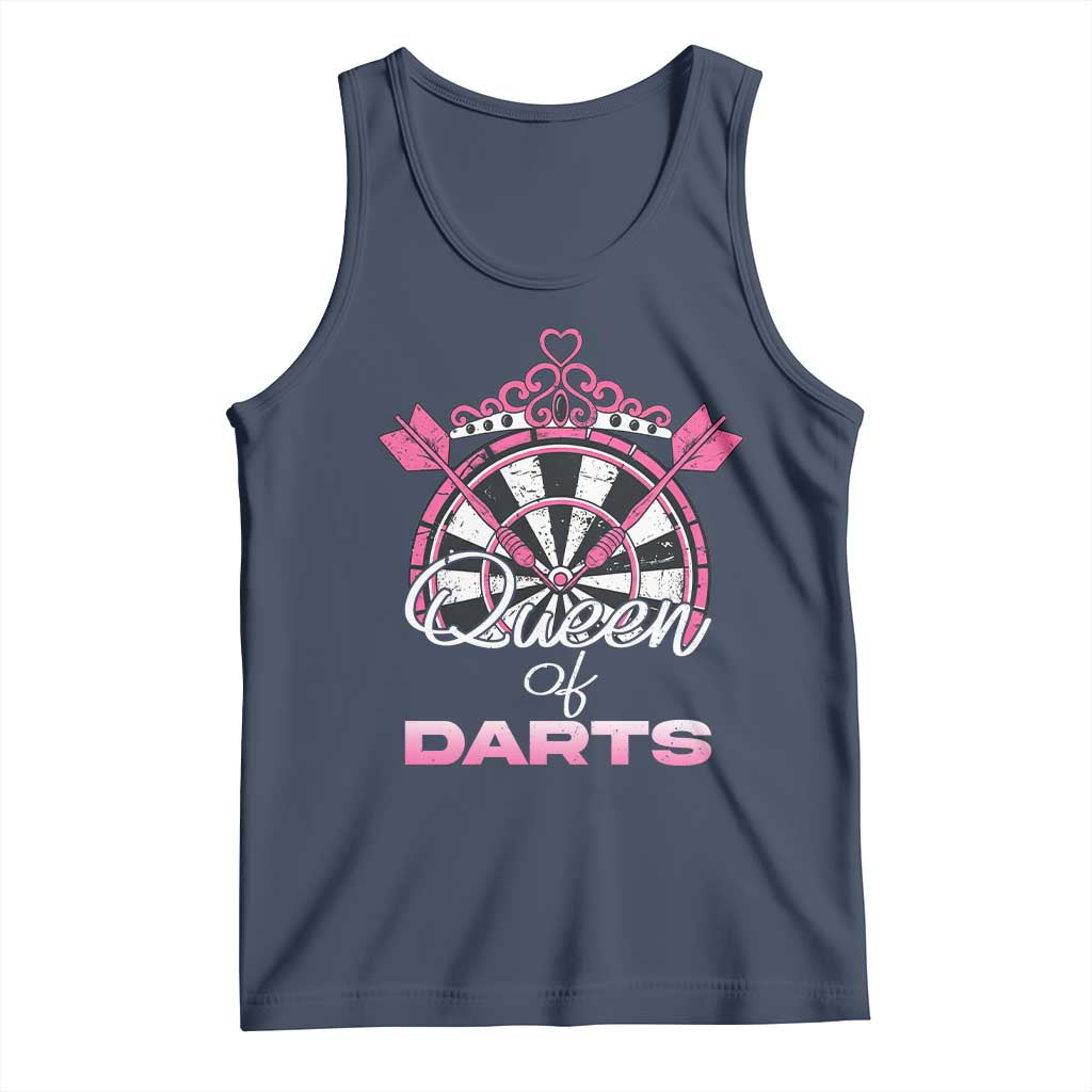 Queen Of Darts Tank Top Funny Dart Gift For Women - Wonder Print Shop