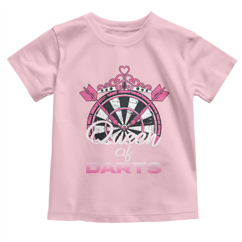 Queen Of Darts Toddler T Shirt Funny Dart Gift For Women - Wonder Print Shop