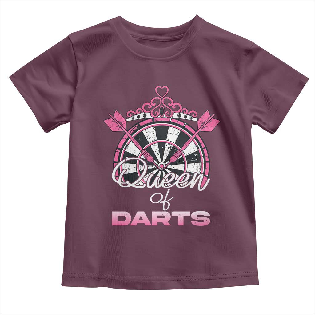 Queen Of Darts Toddler T Shirt Funny Dart Gift For Women - Wonder Print Shop
