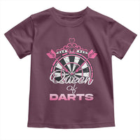 Queen Of Darts Toddler T Shirt Funny Dart Gift For Women - Wonder Print Shop