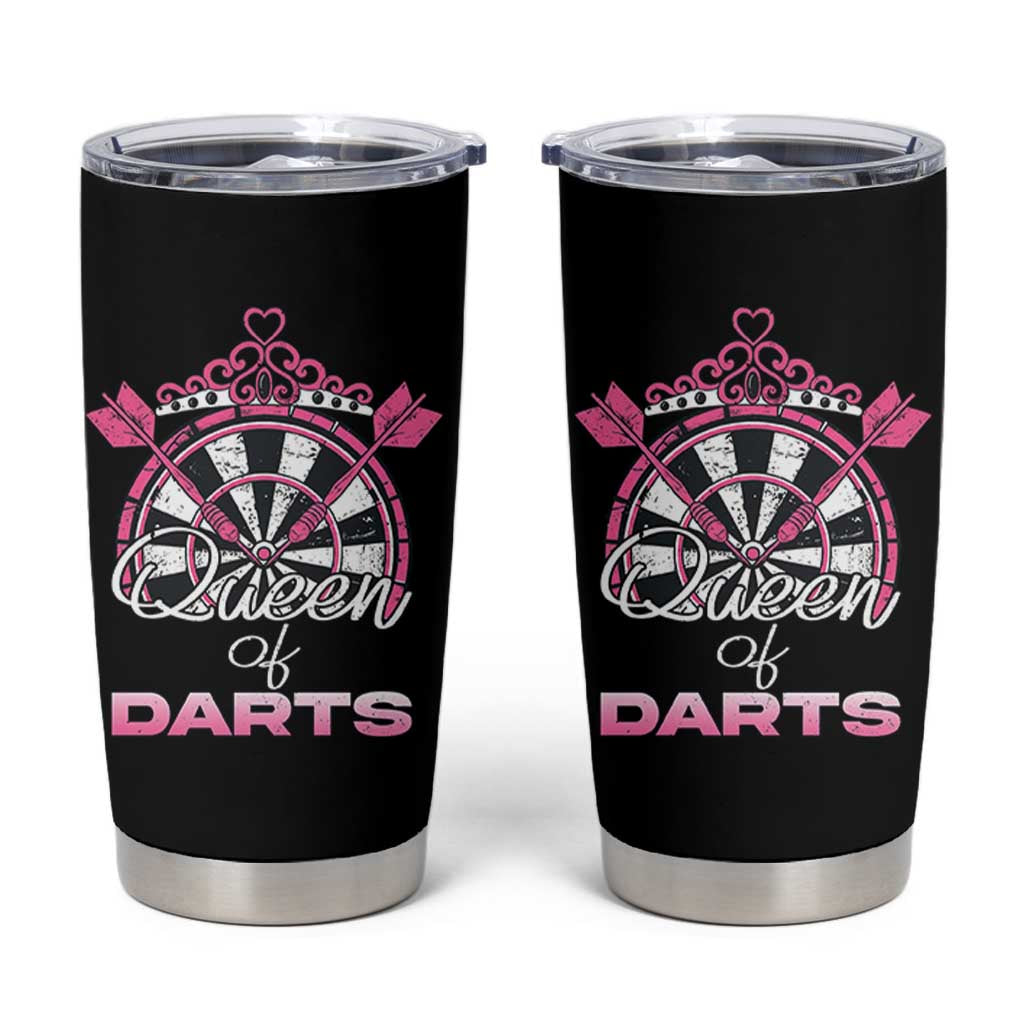 Queen Of Darts Tumbler Cup Funny Dart Gift For Women - Wonder Print Shop