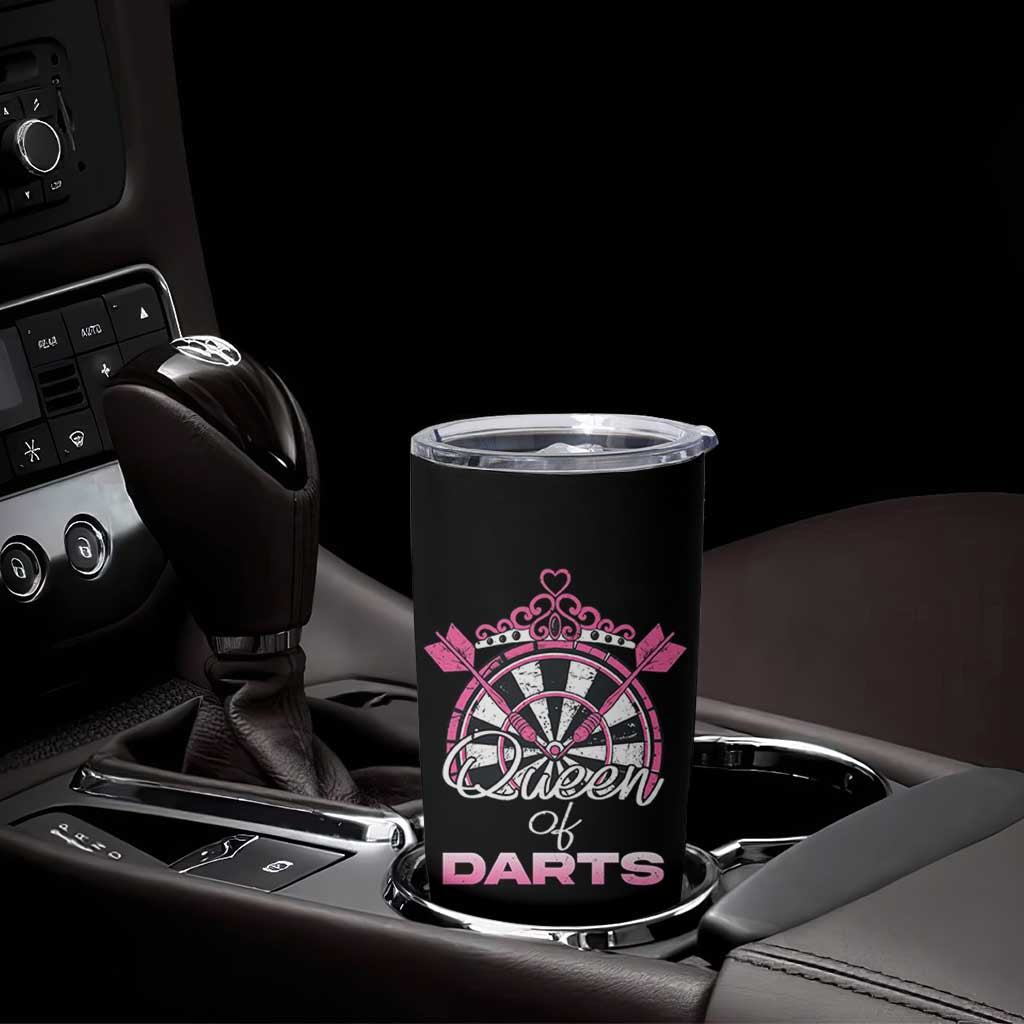 Queen Of Darts Tumbler Cup Funny Dart Gift For Women - Wonder Print Shop