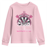 Queen Of Darts Youth Sweatshirt Funny Dart Gift For Women - Wonder Print Shop